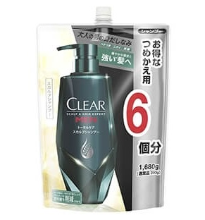 CLEAR FOR MEN トータルケア　スカルプシャンプー つめかえ用1,680g